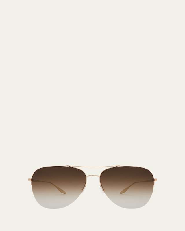 Chevalier Brown Titanium Aviator Sunglasses